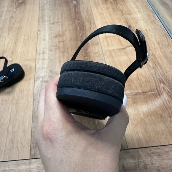 Anne Klein Black Heels with Crystal Embellishments - Picture 14 of 16